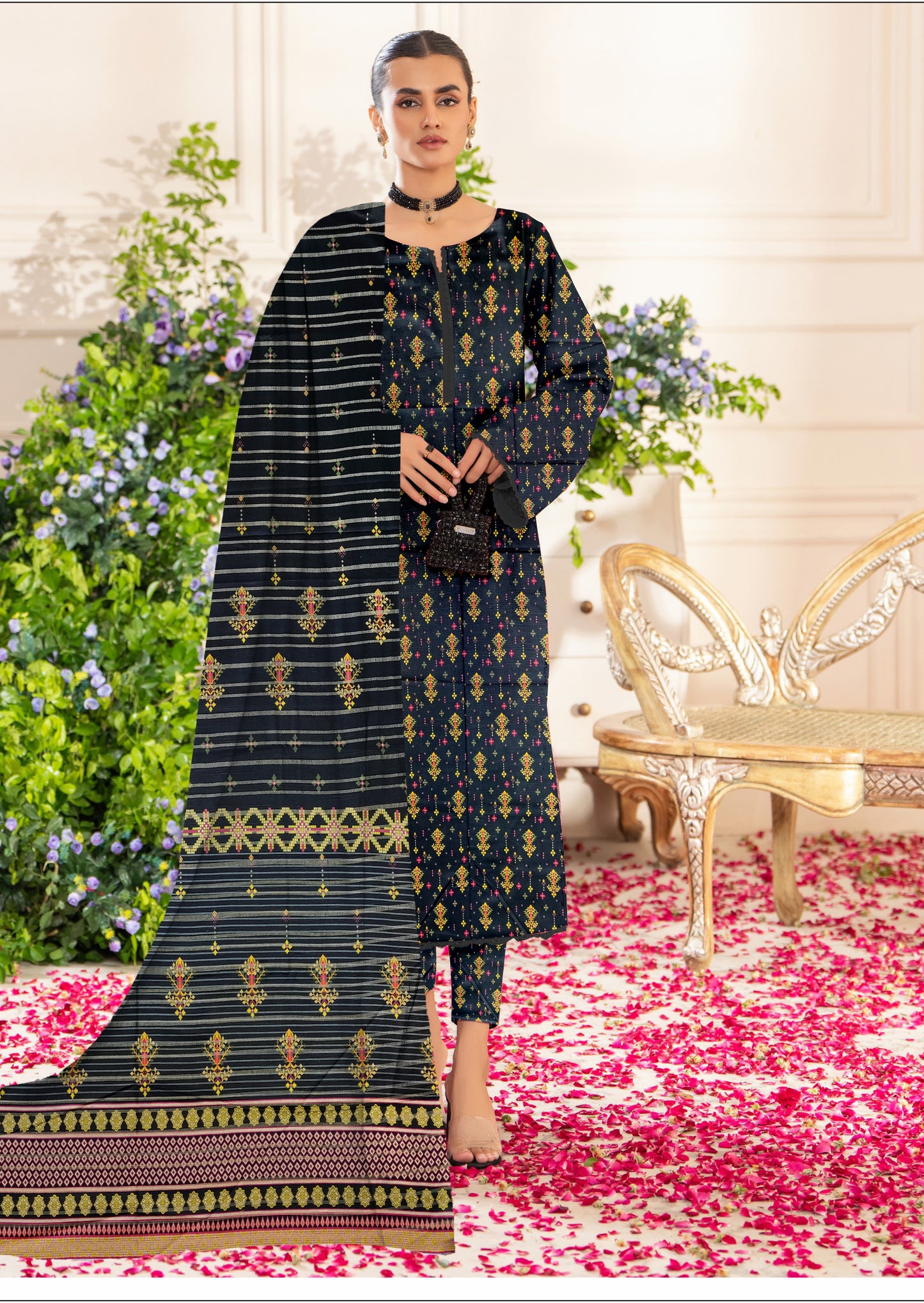 3 PC Gul e Rasham D-4