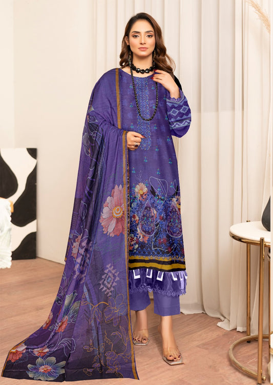 Sapphire Digital printed lawn 3pcs