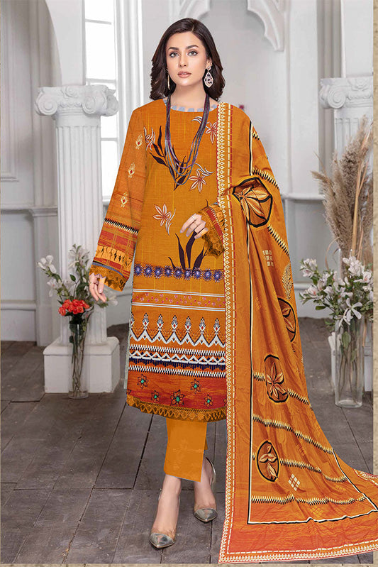 3 PIECES KHAADI KHADDAR - D01