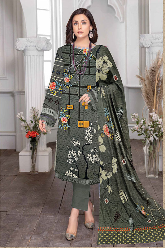 3 PIECES KHAADI KHADDAR - D02