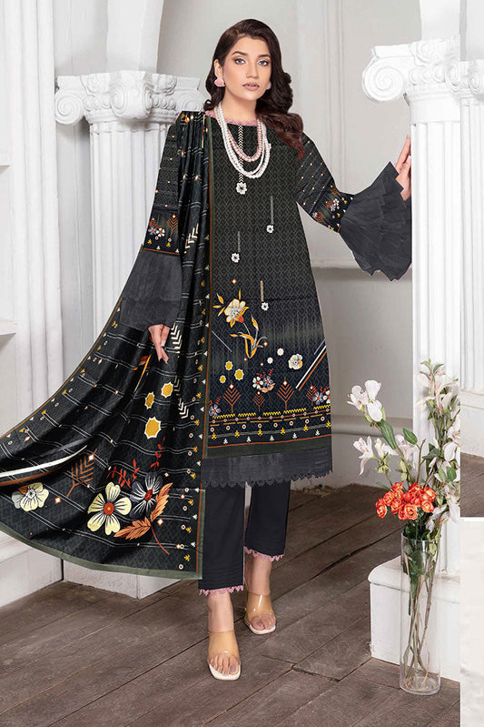 3 PIECES KHAADI KHADDAR - D07